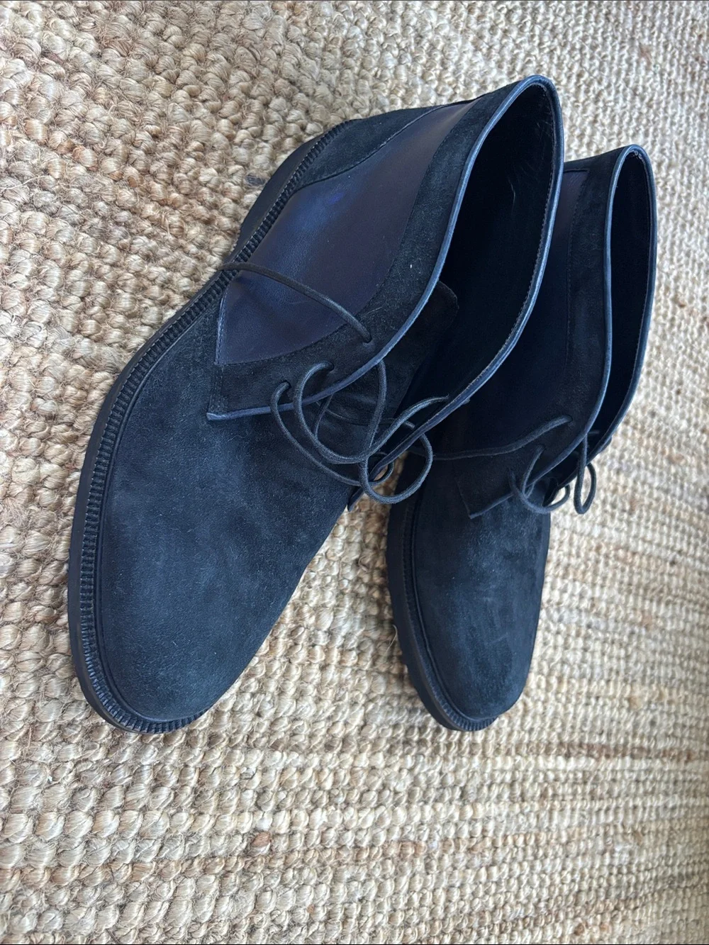 Ermenegildo Zegna Navy Suede Chukka Boots